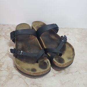 Birkenstocks Black Strappy Unisex Sandals Size 40